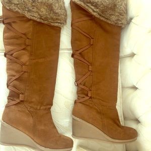 Jessica Simpson fur boots